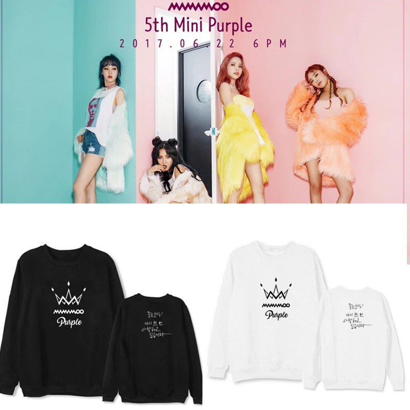 K Pop Kpop MAMAMOO фиолетовый альбом худи POP повседневные хлопковые толстовки одежда