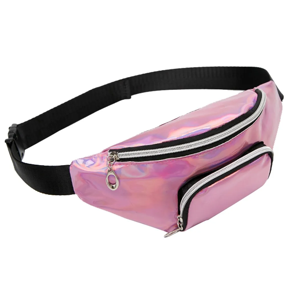 Модный женский поясной кошелек с блестками и надписью сумка мессенджер для