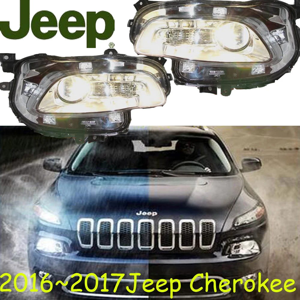 2016~2018 Car Styling for Cherokee Headlights HID canbus cherokee comanche commander Liberty tj head lamp | Автомобили и