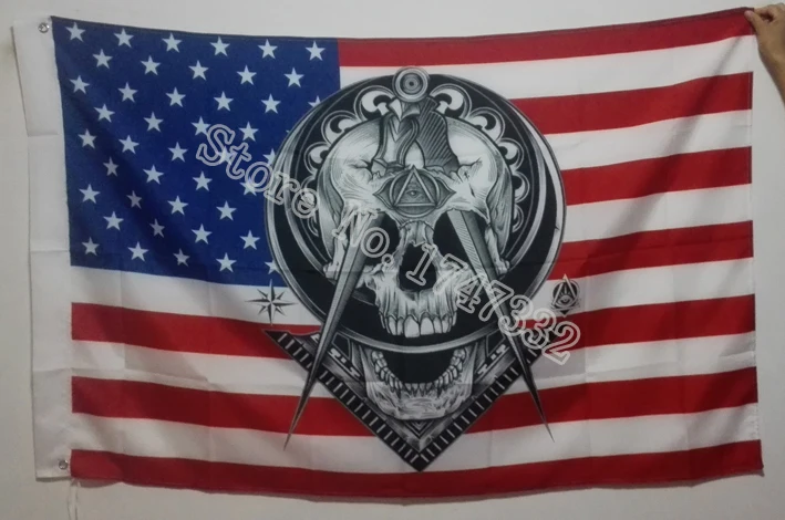 Масонский масон Freedom On USA Flag лидер продаж товары 3x5 футов 150x90 см баннер латунные