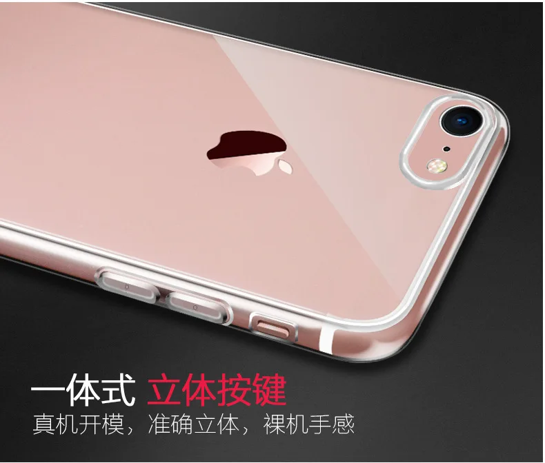 Тонкий силиконовый прозрачный ТПУ принципиально movil Coque для iphone 8 Plus Прозрачный