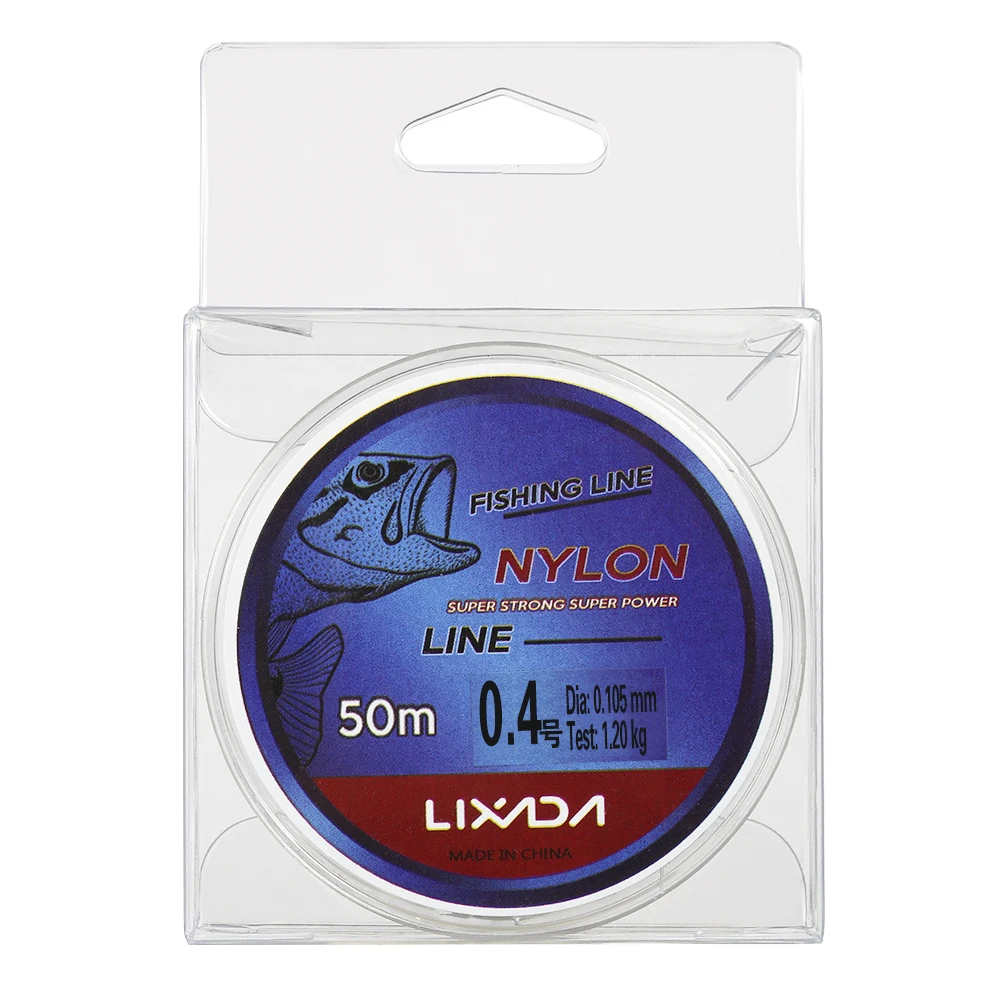 Lixada 50 м рыболовная леска чистая белая Тонкая для ловли карпа гладкое