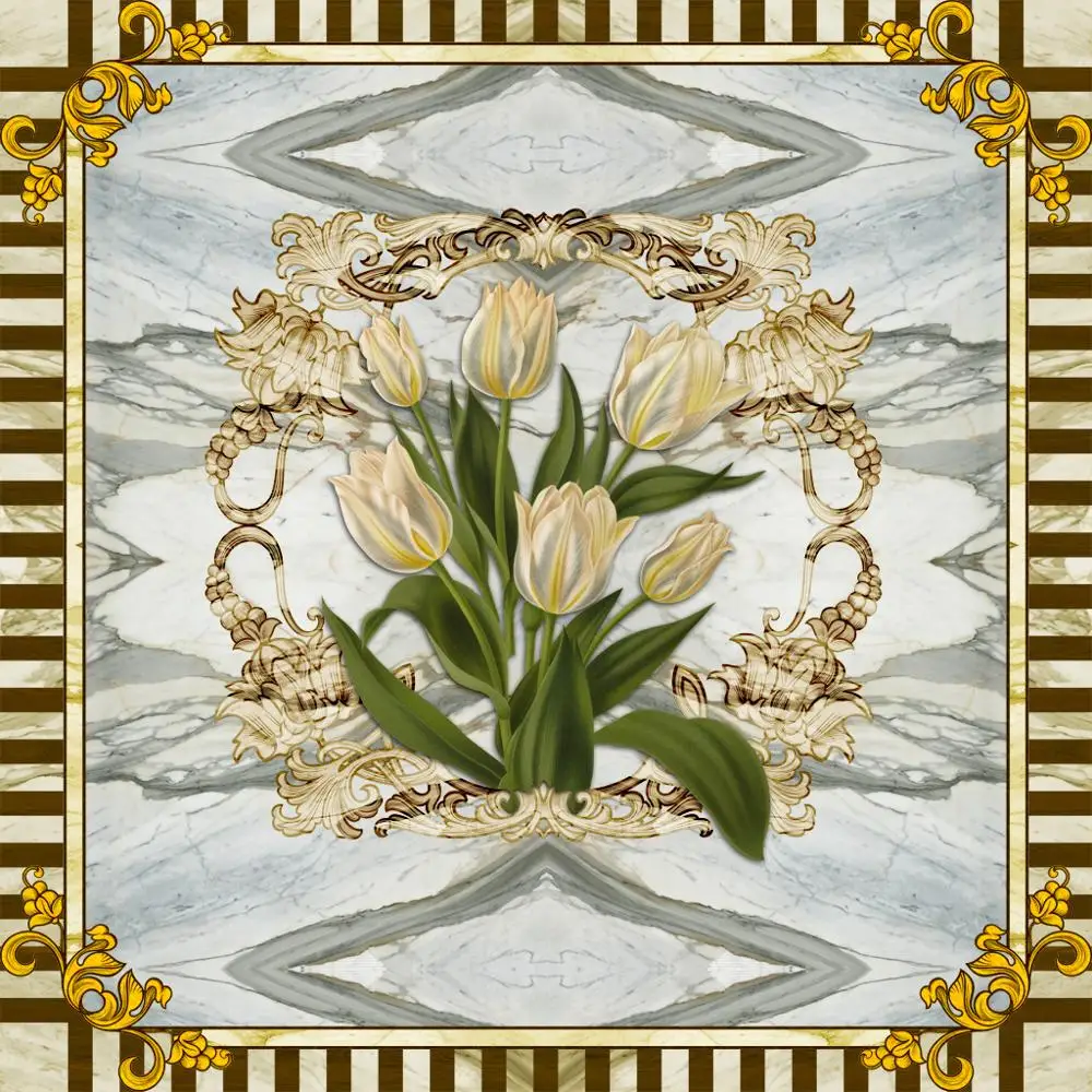 Пользовательские 3D занавески мраморные цветы оконные для гостиной спальни | Дом