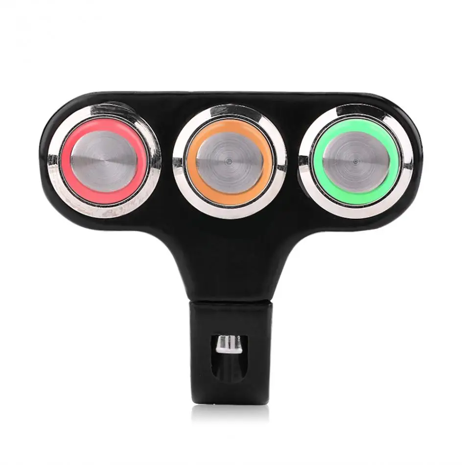 Универсальный переключатель Руля Мотоцикла клаксон кнопка питания двигателя