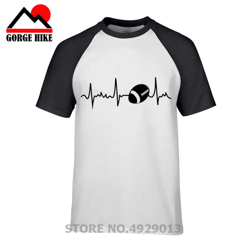 2019 футболки с рисунком сердцебиения футбола Rugbying мужская летняя модная футболка