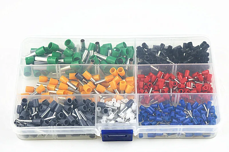 600 шт. набор изолированных концевых наконечников для проводов медный обжимной
