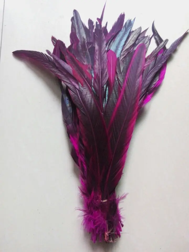 Новинка! Оптовая продажа Высокое качество 50 шт розовый Петух перья 12 14 &quot/30 35 см DIY