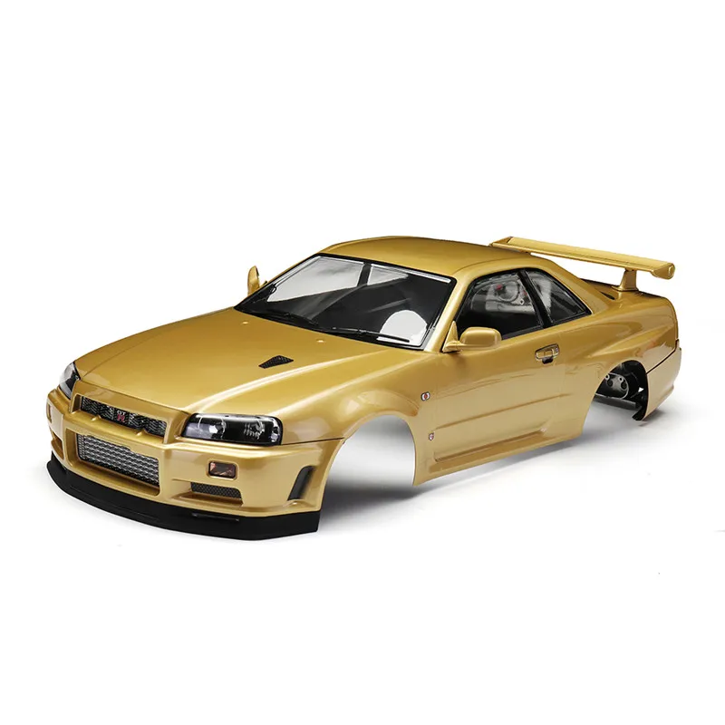 Killerbody 48645 для 1:10 Радиоуправляемая машина для NISSAN SKYLINE(R34) Готовая оболочка корпуса Champaign-gold для 1/10 Touring Car Gold Gree