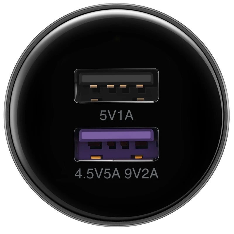 Оригинальное автомобильное зарядное устройство HUAWEI AP38 Supercharge 4,5 V 5A Max 22,5 W Dual USB с кабелем 5А type C