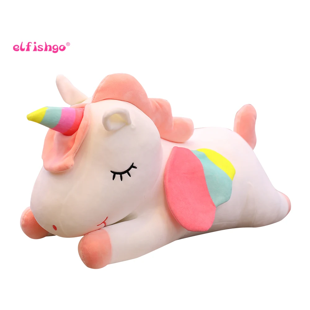 Новые лежа Единорог Мягкие Куклы Kawaii мягкие животные единорог плюшевые игрушки для детей диван подушки Дети Рождественский подарок