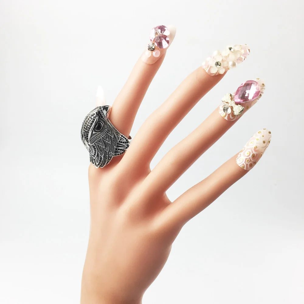 Кольцо коктейльное из серебра 925 пробы для мужчин и женщин элегантное Ювелирное