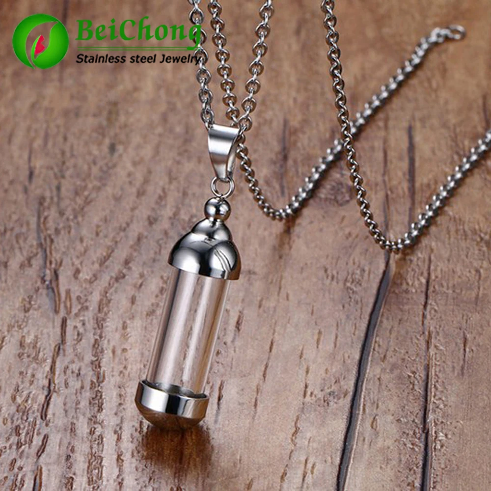 (10 шт./лот) мужская трубка из нержавеющей стали подвеска в виде бутылочки парфюма