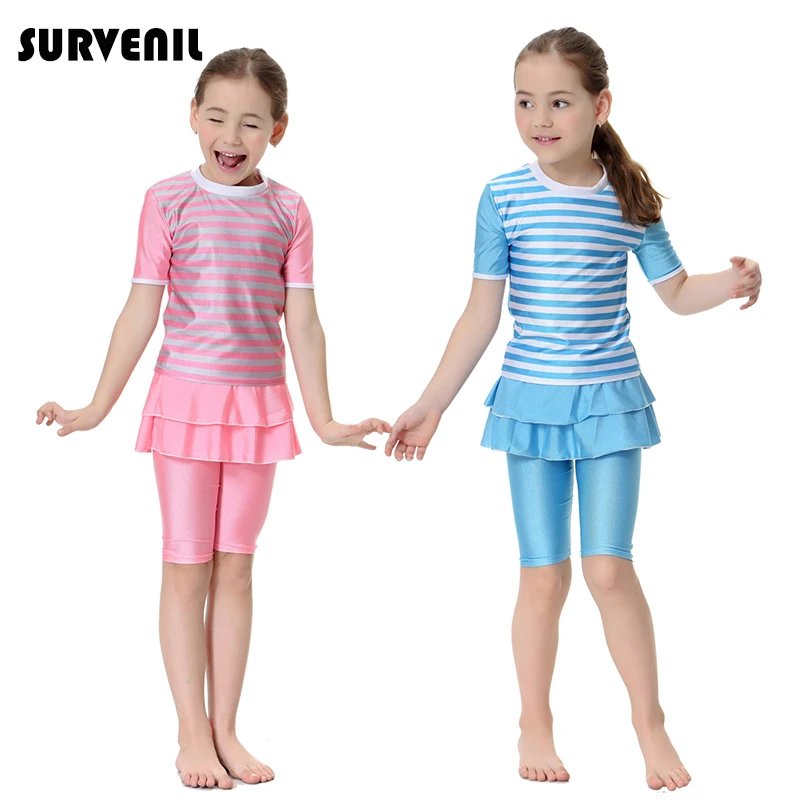

Bikini for Girls Muslim Swimwear UPF50 Baby Girl Swimming Clothes Islamic Swimsuit for Kids Bathing Suit Arab Modest Beach Wear