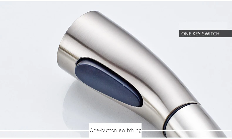 ULGKSD Матовый никель выдвижной опрыскиватель кухонный кран с одной ручкой отверстие сосуд Раковина Смеситель кран палубное крепление для кухонной раковины