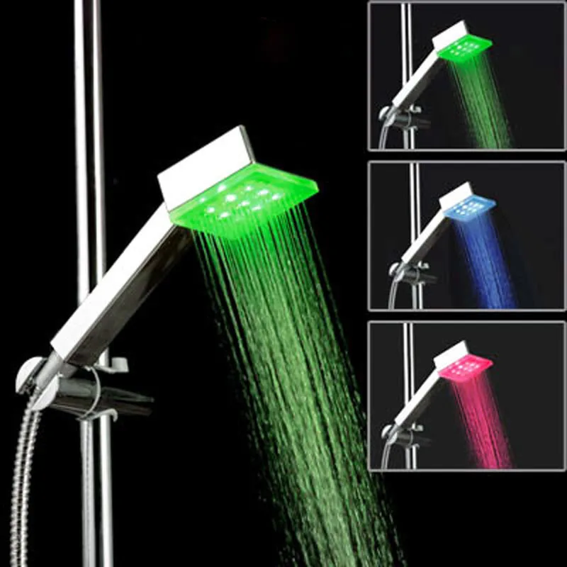 

LED square shower 9 LED super bright color temperature temperature change square shower