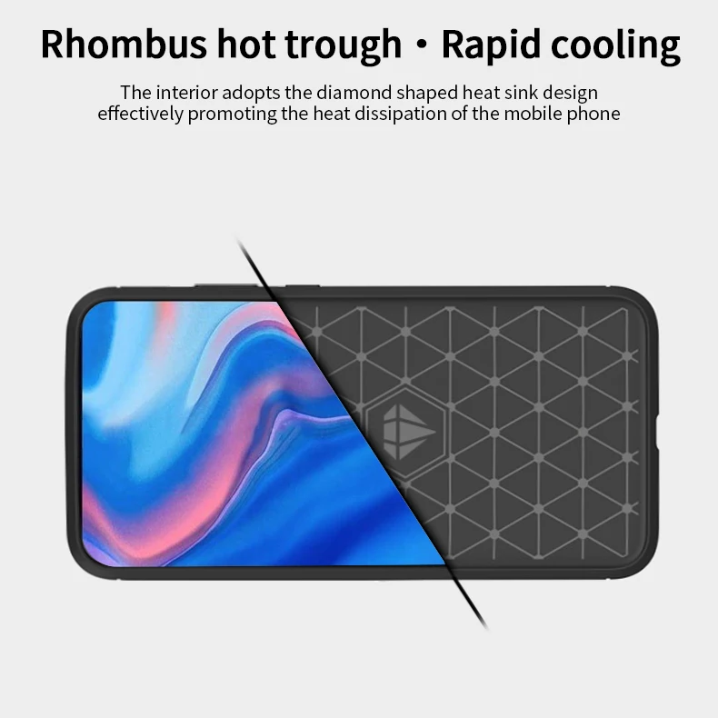 MOFi для huawei P Smart Z чехол Роскошный из углеродного волокна анти-капля TPU мягкий чехол s для huawei P Smart Z задняя крышка