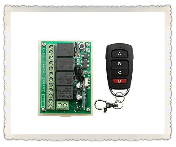 Беспроводная система дистанционного управления 12 В постоянного тока 4 канала