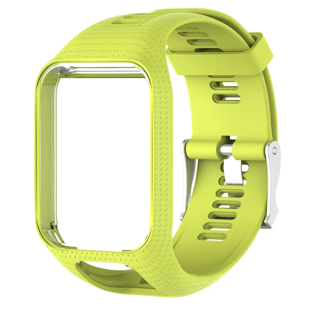 Lime Green Ремешок для часов из ТПЭ для TOMTOM Runner 2 3 Spark/3 Glfer 2 Adventurer gps Watch 11 цветов Сменные Ремешки для наручных часов - Цвет: Lime Green