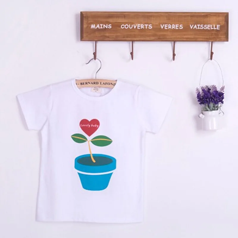 2015 новый летний стиль семьи соответствующие футболки хлопок символов короткий