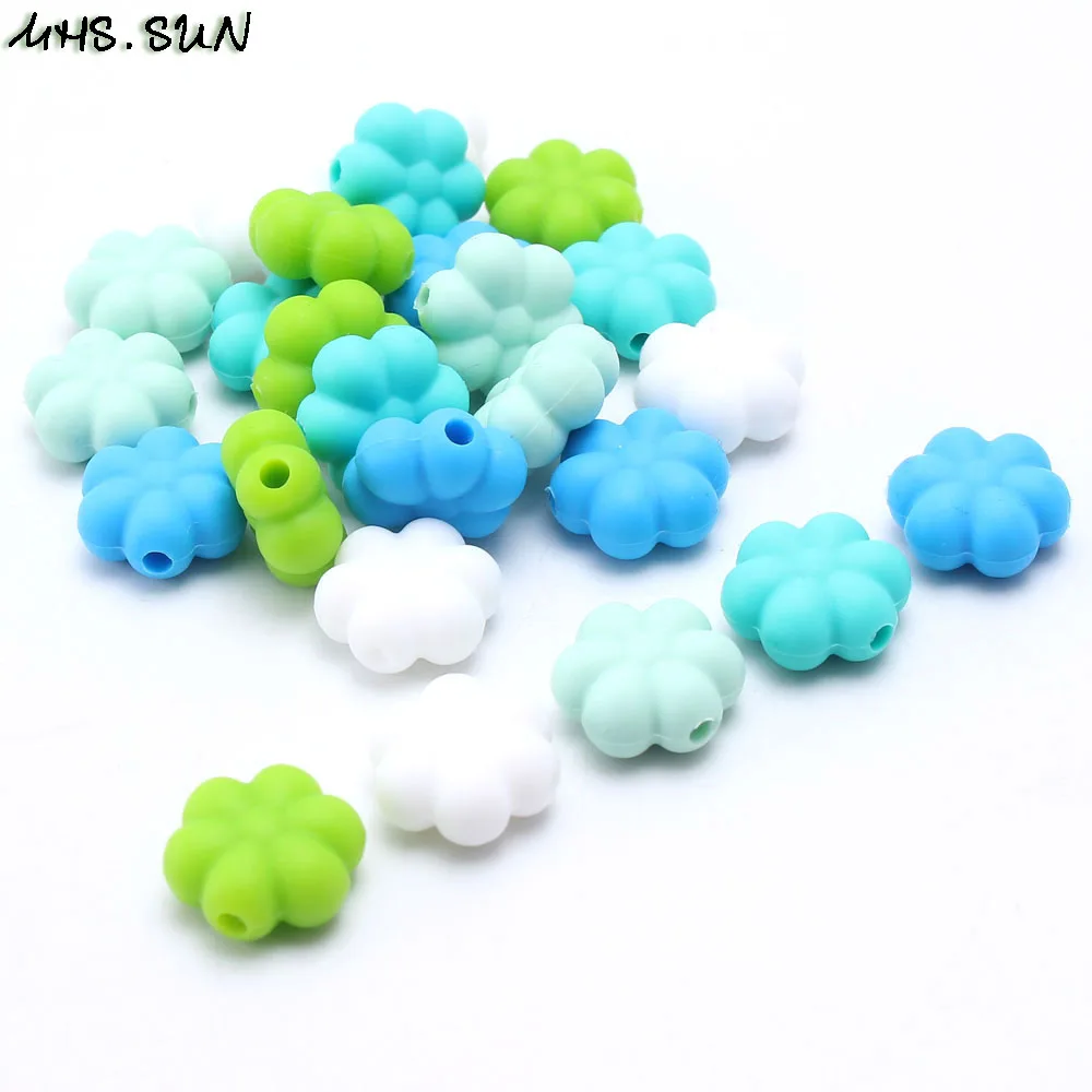 MHS.SUN 50PCS Food Grade Silicone beads 14MM Nursing Chewing Teething Bead For Baby Teethers Necklace Jewelry DIY Toy BPA Free | Украшения