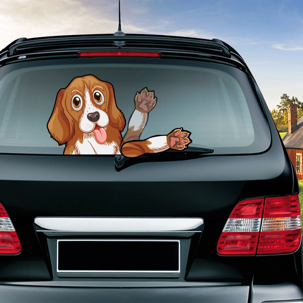 Beagle развевающиеся наклейки для стеклоочистителей ПВХ автомобильные Стайлинг на