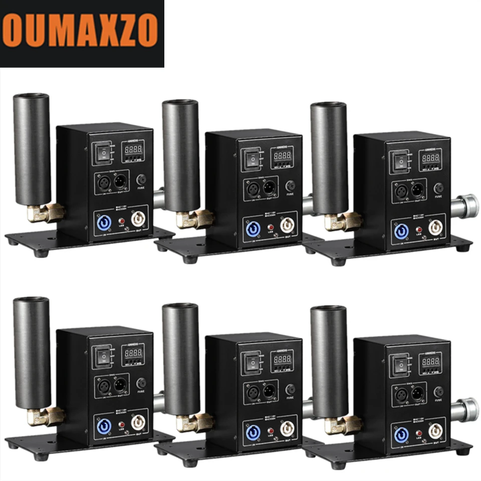 

6 шт./Лот ЖК-цифровой дисплей для сцены CO2 Cannon Fog DMX управление одной трубой 6-8 м вверх CO2 струйный криогенный аппарат с особым эффектом