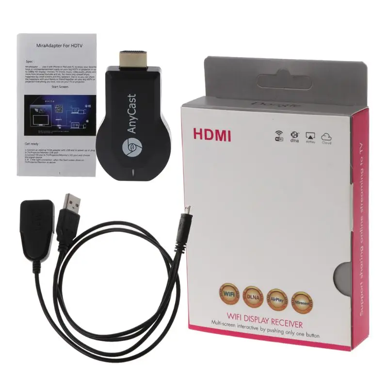 Новейший Anycast Chromecast 2 зеркальное отображение нескольких тв стиков адаптер Mini Android