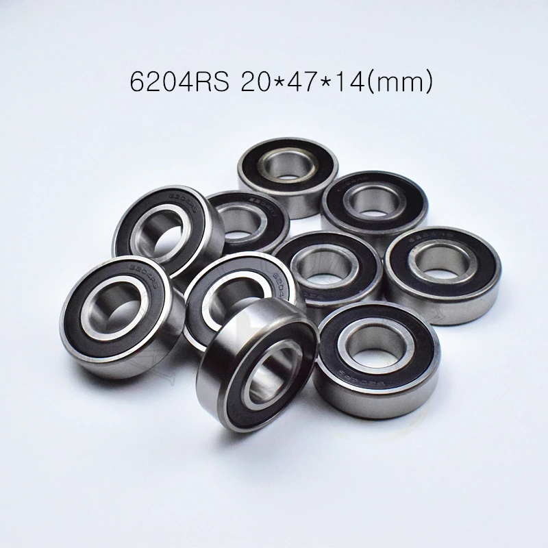 6204RS 25*52*15 (мм) 10 шт. подшипники из хромированной стали с глубоким желобом 6204 |