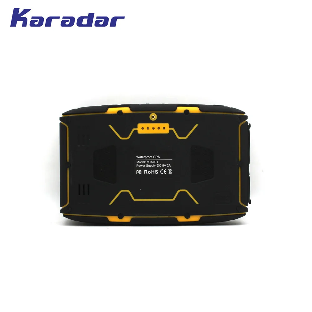 

KARADAR 5 inch Waterproof motorcycle GPS Navigation with bluetooth4.0 FM WIFI AV-IN IPS 854*480 resistance screen RAM 1GB
