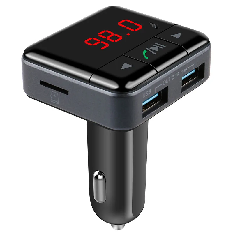 Bluetooth гарнитура для авто громкой связи Автомобильный MP3 плеер fm передатчик Dual USB