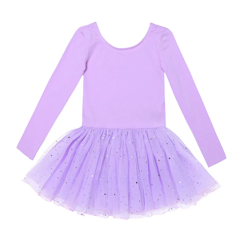 ChicTry Girls Shiny Mesh Professional Ballet Tutu Dress Children Long Sleeve Gymnastics Leotard Kids Stage Dance Costumes | Тематическая