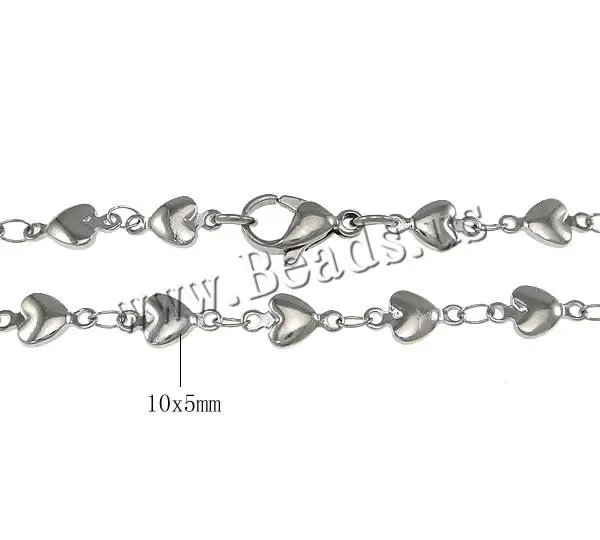 Браслет из нержавеющей стали с сердечками браслеты для женщин и мужчин ювелирные