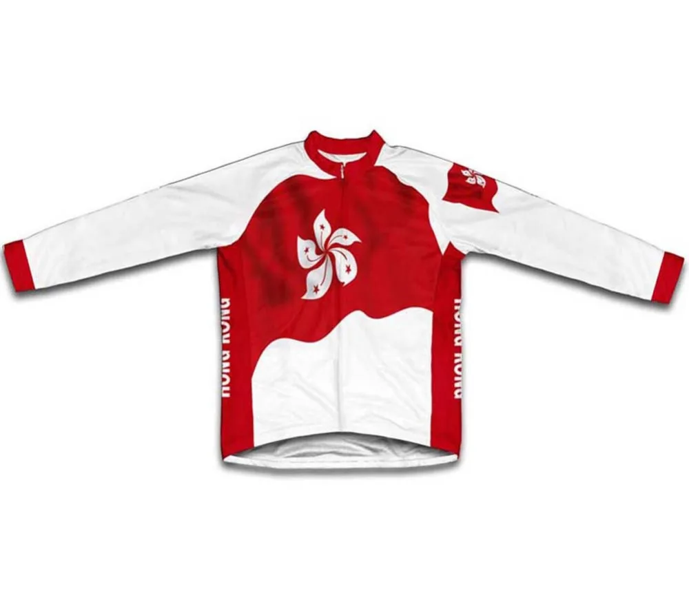 Hong Kong Flag Winter Thermal Cycling Jersey Clothing Ropa Ciclismo | Спорт и развлечения