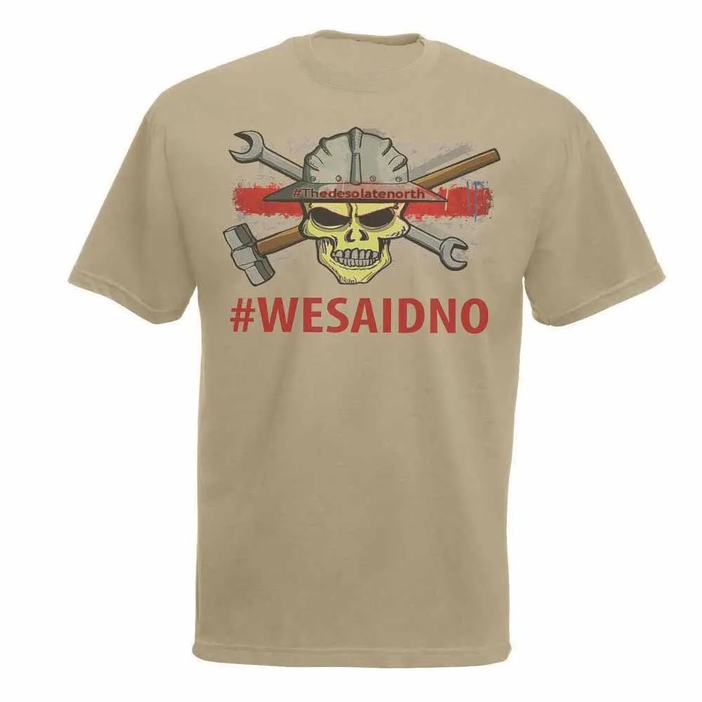 Мы сказали нет! Для взлома Футболка против красная линия Акция Новинка 2019 модная