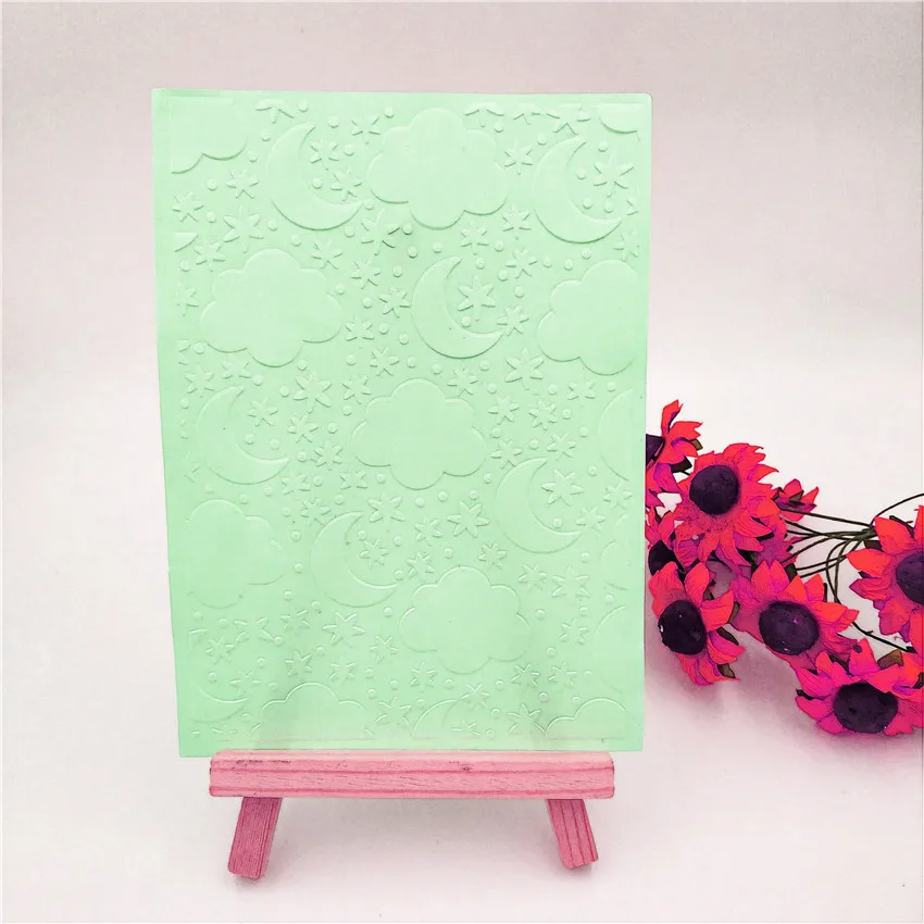 Easter plastic cloud template craft card making paper album wedding decoration scraping Embossing folders | Дом и сад