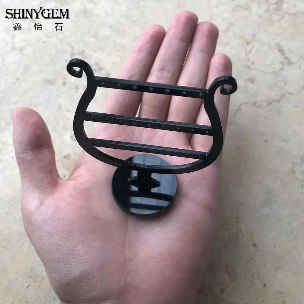 ShinyGem маленькие серьги Дисплей Держатель Стекло Форма черный акрил серьги ювелирные изделия Дисплей Органайзер стенд серьги вешалка держатель