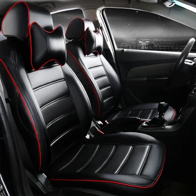 Автомобильные Кожаные чехлы для сидений автомобиля Cadillac CTS CT6 SRX DeVille Escalade SLS ATS-L/XTS