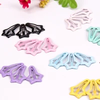 5pcs new lovely star metal candy color girls hairpins hair clip kids headwear children accessories baby bb clips
