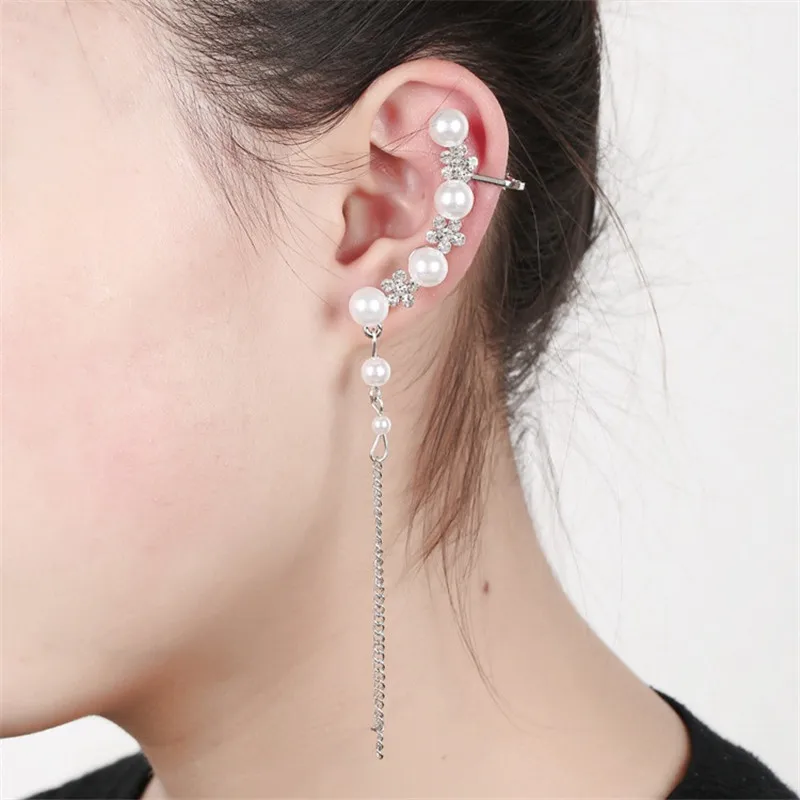 2019 жемчужные серьги каффы Модные индивидуальные кольца из стерлингового серебра