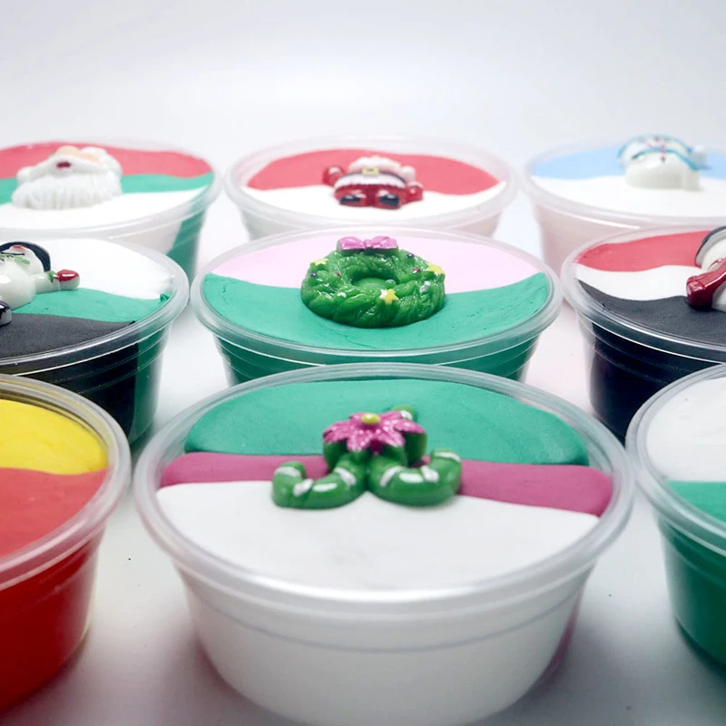 Christmas Fluffy Floam Slime Stress Relief No Borax Kids Toys DIY Sludge | Дом и сад