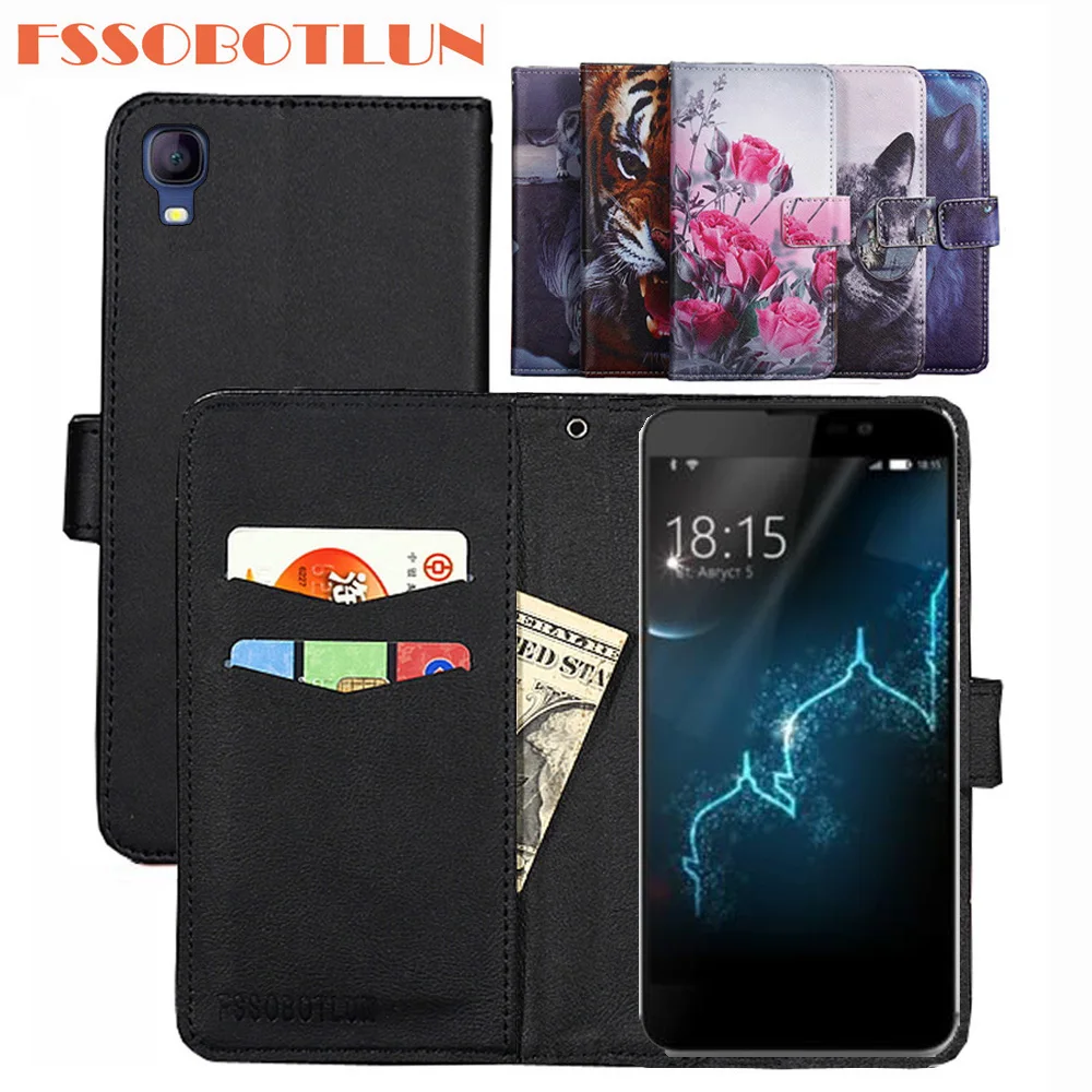 

Флип-чехол FSSOBOTLUN для BQ BQ-5071 Belief, чехол из искусственной кожи в стиле ретро, магнитный Модный чехол-кошелек, чехол с откидной подставкой и реме...