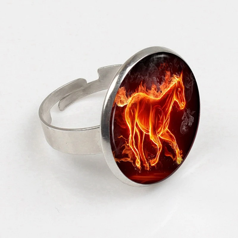 Кольцо GDRGYB оригинальное художественное украшение в виде коня огня кошачьего