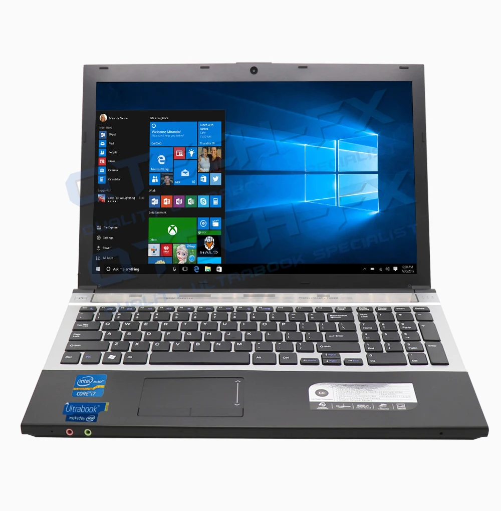 15," игровой ноутбук i7 8 ГБ ОЗУ SSD 512 ГБ 256 ГБ 128G большой ноутбук ПК DVD металлический бизнес AZERTY итальянская испанская Русская клавиатура