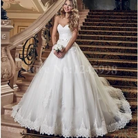 gorgeous sweetheart new white lace tulle casamento ball gown bridal gown robe de mariage vestido de noiva wedding dress