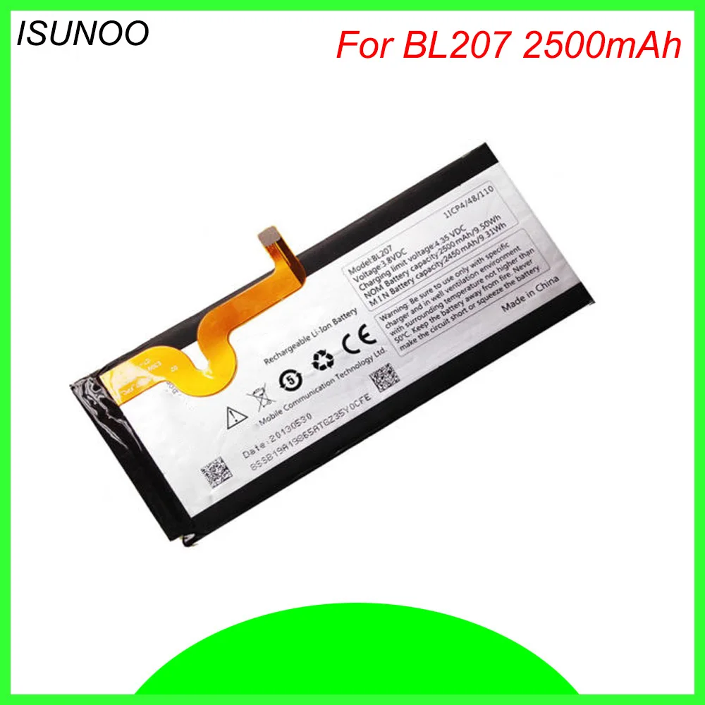 ISUNOO BL207/BL 207 аккумулятор 2500 мАч для lenovo K900/K-900/K100 Замена батареи с бесплатными инструментами