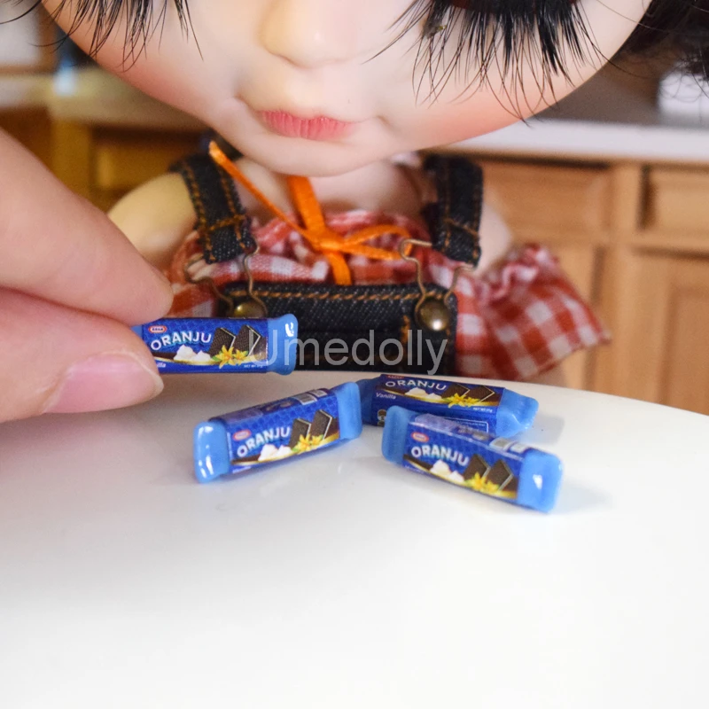 4 шт. 1/12 кукольный домик Minature Food мини симулятор Oreo печенье змея для куклы Blyth Барби