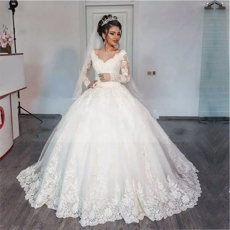 Vestido de novia сексуальные длинные рукава кружевное свадебное платье русалки Новое поступление Vestidos de novia прозрачные длинные свадебные платья