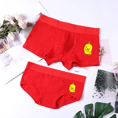 QA73 Парные трусики с рисунками из мультфильмов, дышащие удобные трусы, мужские трусы-боксеры, женские трусы для влюбленных, нижнее белье - Цвет: QA73