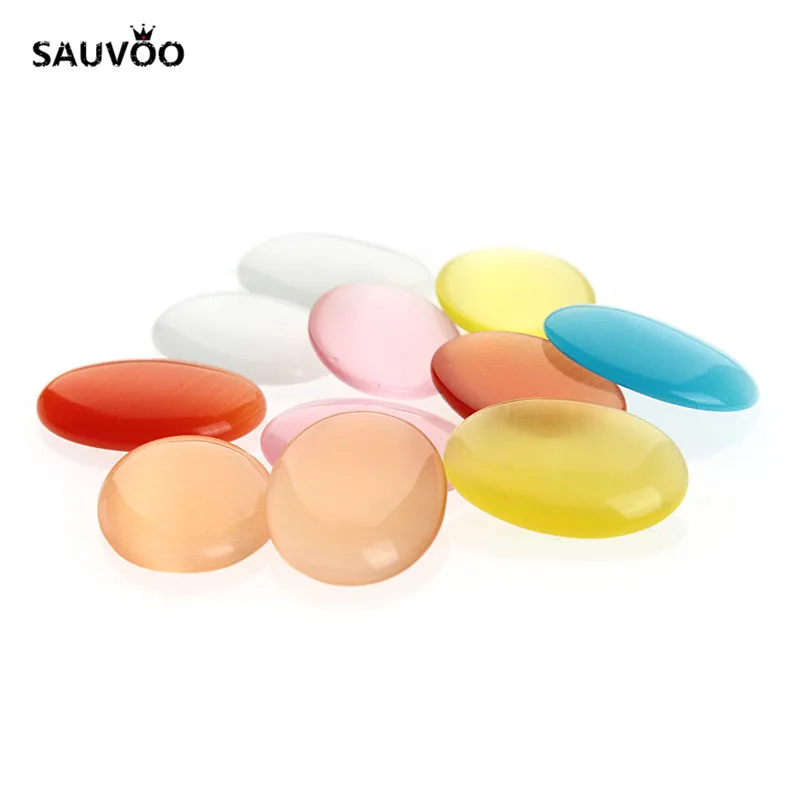 30 шт./лот овальный кабошон кошачий глаз кабошона 6*8/10*14/13*18 мм для самостоятельного