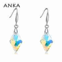 anka brand geometric rhombus crystal earrings for women jewelry wedding party accessories crystals from austria 124834